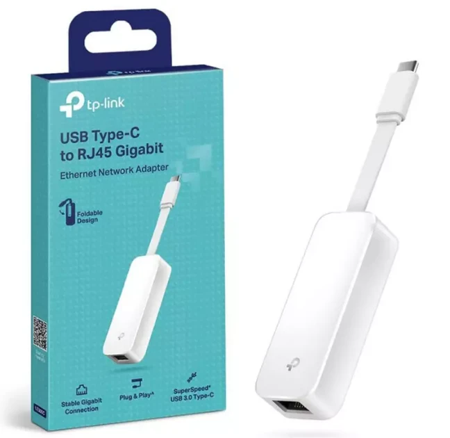 TP-LINK | UE300C | USB Type-C į RJ45 Gigabit Ethernet tinklo adapteris | 10/100/1000 Mbit/s