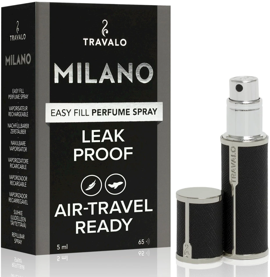 Travalo Perfume Pod Flora Juodas pildomas kvepalų buteliukas (atomaizeris), 5 ml