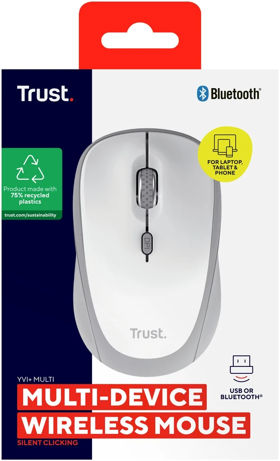 Datorpele Trust Yvi+ balta