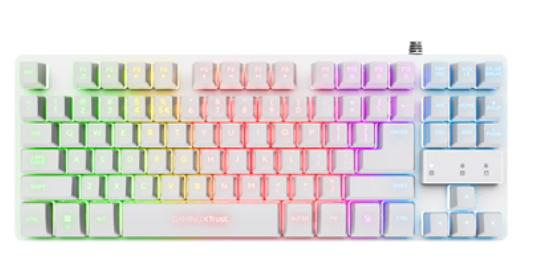 Klaviatūra Trust GXT 798W 2-in-1 Žaidimų Įrangos Rinkinys | Baltas | US