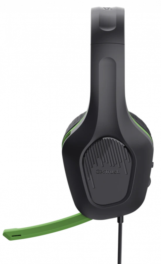 Zirox Trust GXT 415X ausinės su žaliu mikrofonu