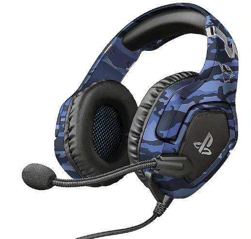 Žaidimų ausinės Trust GXT 488 Forze-B PS4 oficialus licencijuotas produktas, Mėlynos, 23532