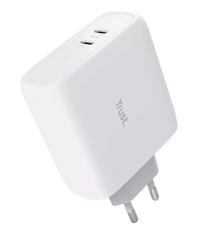 TRUST įkroviklis MAXO 65W, 2x USB-C, baltas