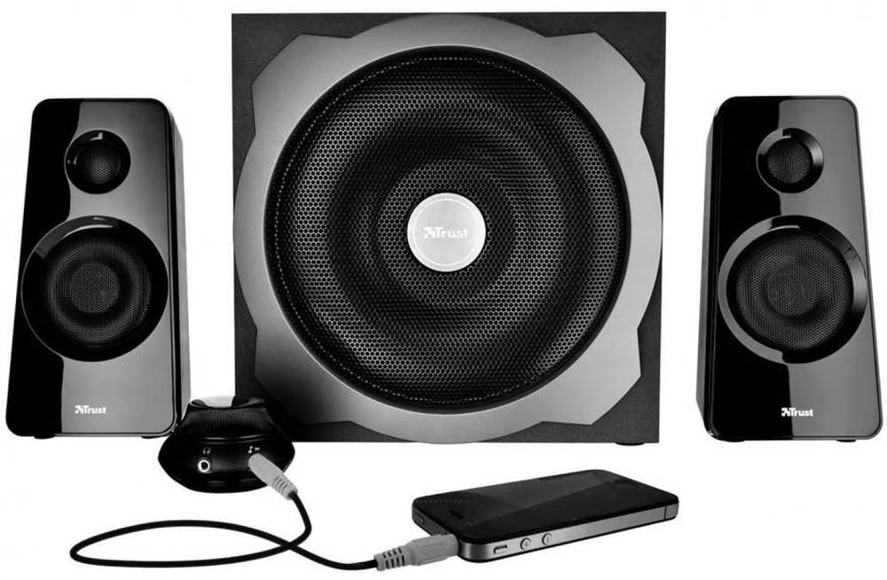 Kompiuterio kolonėlės Kolonėlės Trust Tytan 2.1 Subwoofer Juod