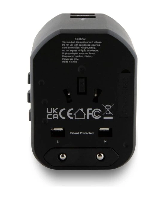 TUMI TUTA20WMSLK travel adapter 20W USB-C / 2xUSB-A juodas