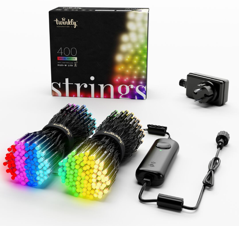 Kalėdinė išmanioji lempučių girlianda Twinkly Strings 400L 5mm RGBW