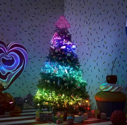 Kalėdinė išmanioji lempučių girlianda Twinkly Strings 600L 4,3mm RGB