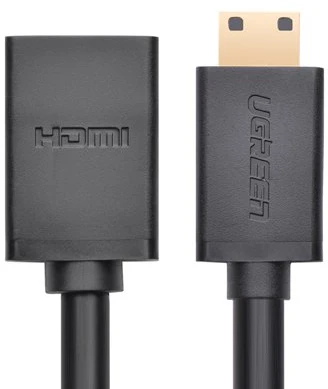 iLike UGREEN 20137 Mini HDMI adapteris į HDMI, 22cm - Juodas