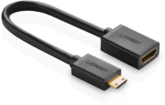 iLike UGREEN 20137 Mini HDMI adapteris į HDMI, 22cm - Juodas