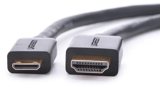 iLike UGREEN 20137 Mini HDMI adapteris į HDMI, 22cm - Juodas