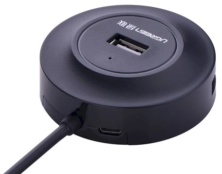 UGREEN CR106 šakotuvas 4xUSB 1m juodas