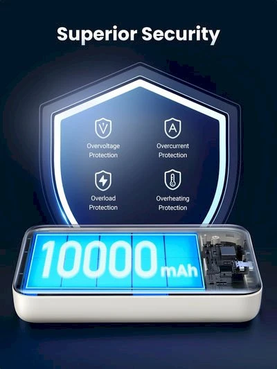 LiPo išorinis akumuliatorius (Powerbank) 10000mAh 20W bevielis QI 15W, su magnetu Magsafe PB561 UGREEN