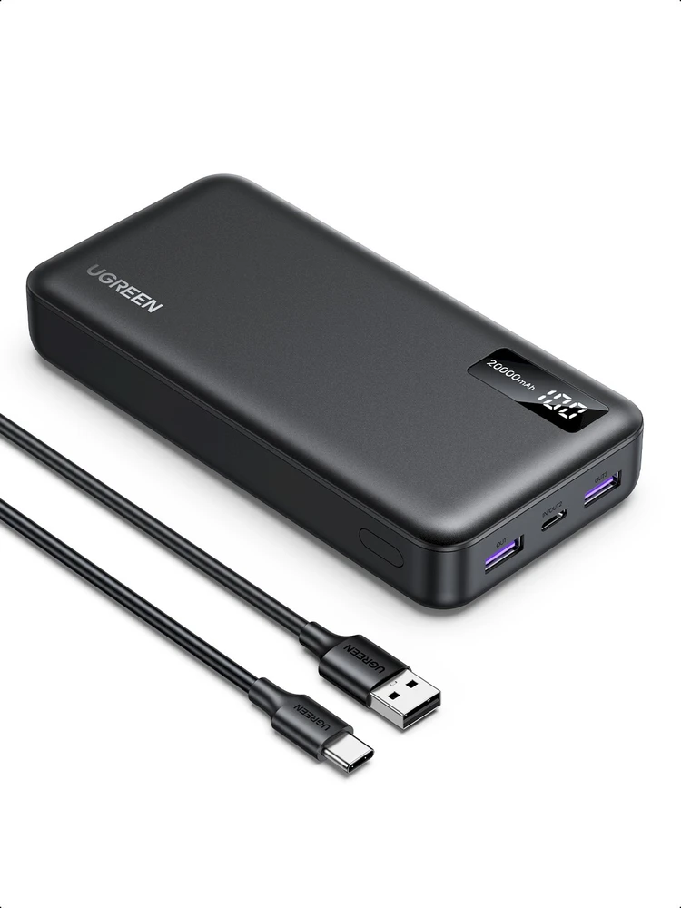 Išorinė baterija Power Bank Ugreen PB313 20W 20000mAh (25683) juoda