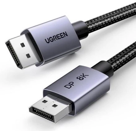 Kabelis DisplayPort 1.4 Ugreen DP120, 8K 60Hz, 32.4Gbps, 1m (juoda)