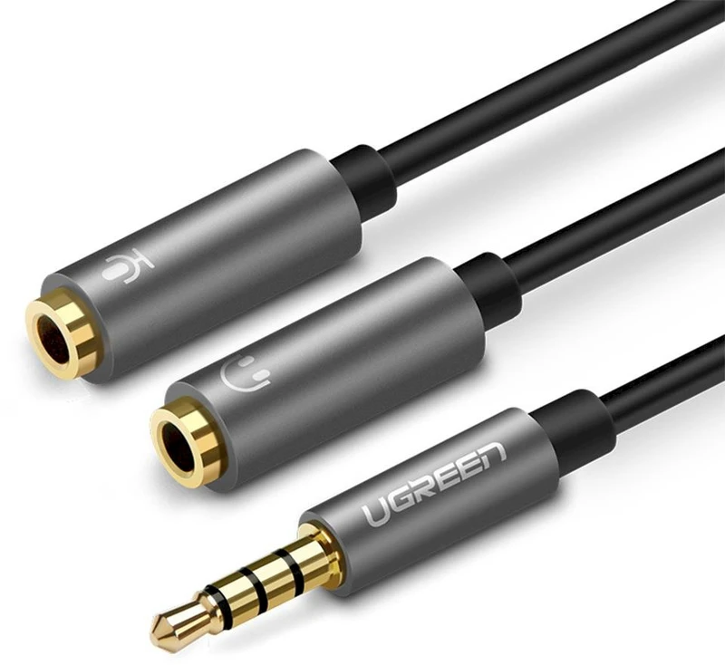 UGREEN ausinių skirstytuvas 3.5 mm - Tamsiai pilkas