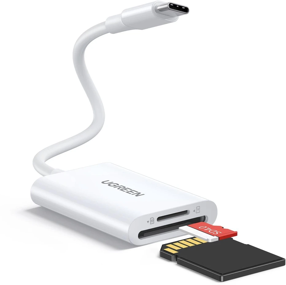 Skaitytuvas Ugreen USB-C 2w1 CM265 balta