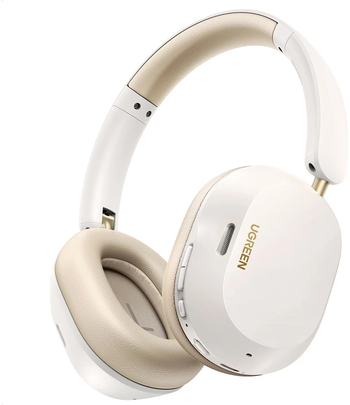 Ausinės belaidės Ugreen HiTune Max 5C, Hybrid ANC, Bluetooth 5.4 (balta)