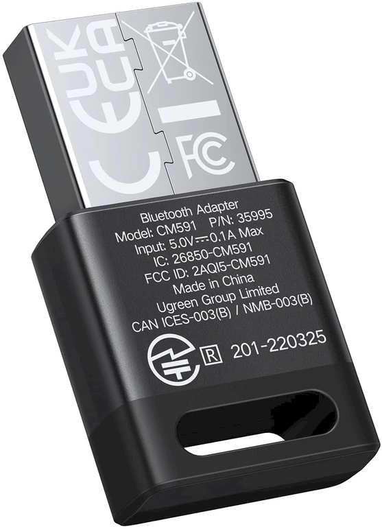 Ugreen CM591 USB-A Bluetooth 5.3 Adapteris - juodos spalvos
