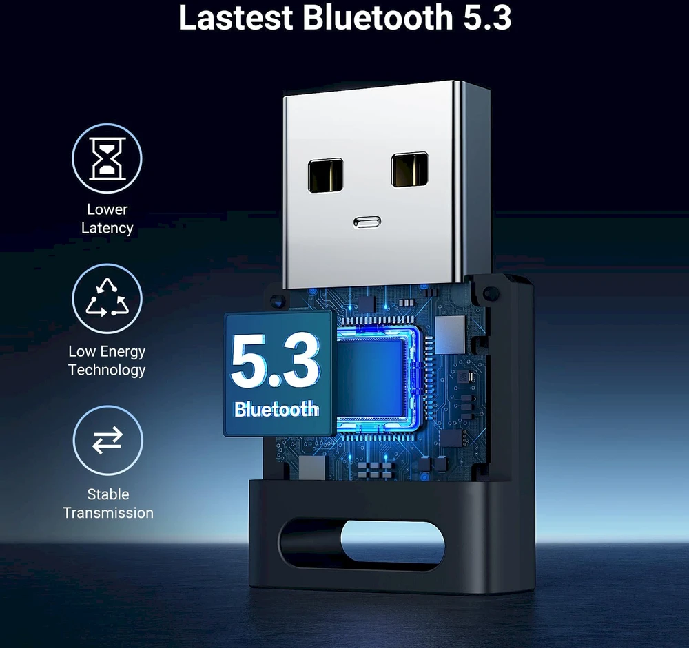 Ugreen CM591 USB-A Bluetooth 5.3 Adapteris - juodos spalvos