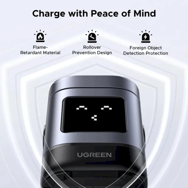 Bevielis įkroviklis UGREEN 2-in-1 Magnetic Wireless Charger