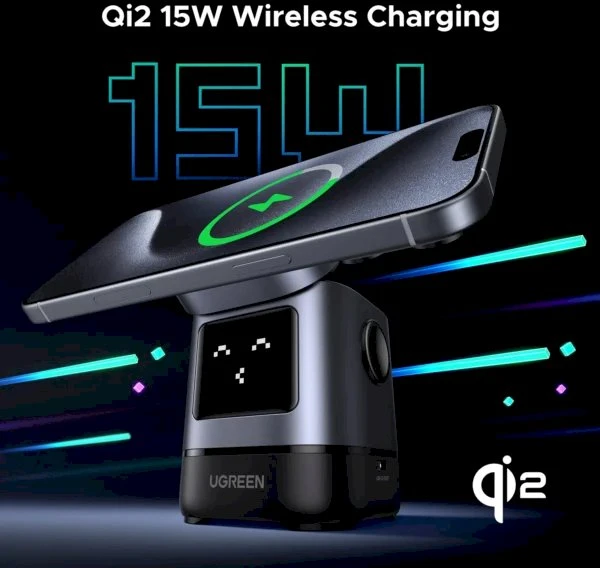 Bevielis įkroviklis UGREEN 2-in-1 Magnetic Wireless Charger