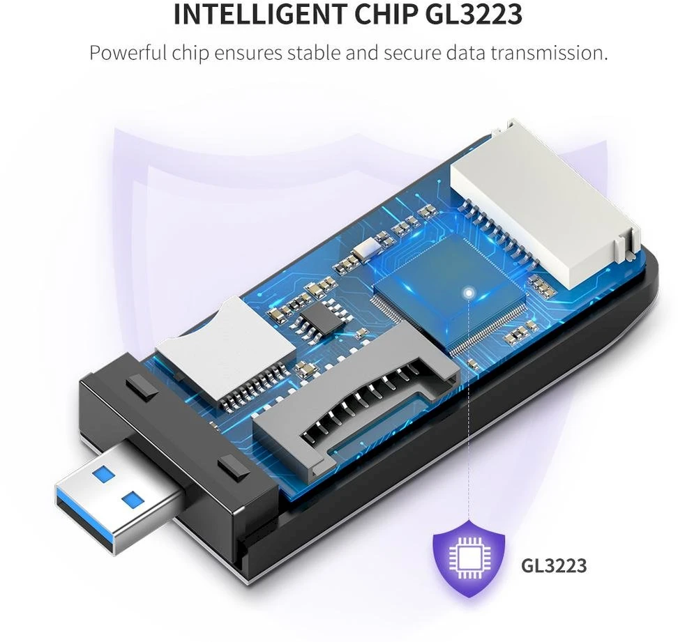 UGREEN USB Adapteris 4 in1 card reader SD + Micro SD (sidabrinis)