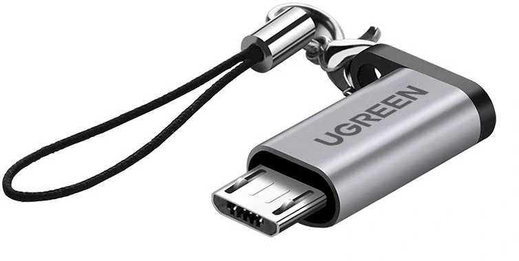 USB-C – micro USB adapteris UGREEN US282 Pilkas