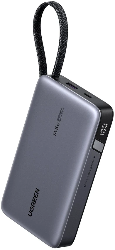 UGREEN nešiojama baterija (Power Bank) 20000mAh, 145W, su integruotu kabeliu, greitasis įkrovimas