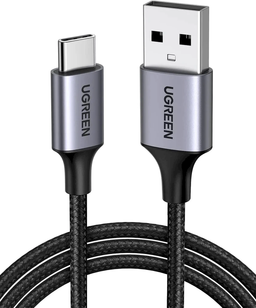 Nikeliu dengtas USB-C kabelis QC3.0 UGREEN 0.25m