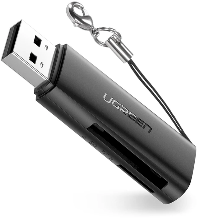 UGREEN CM264 TF/SD USB 3.0 atminties kortelių skaitytuvas juodas