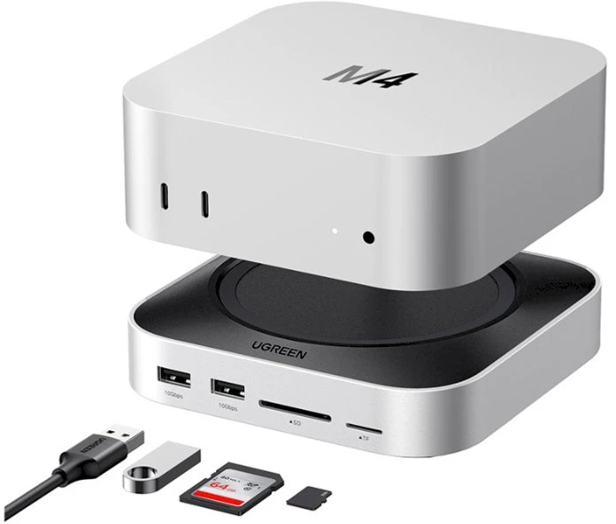 UGREEN USB-C į Mac Mini M4/M4 Pro 11w1 - pilka