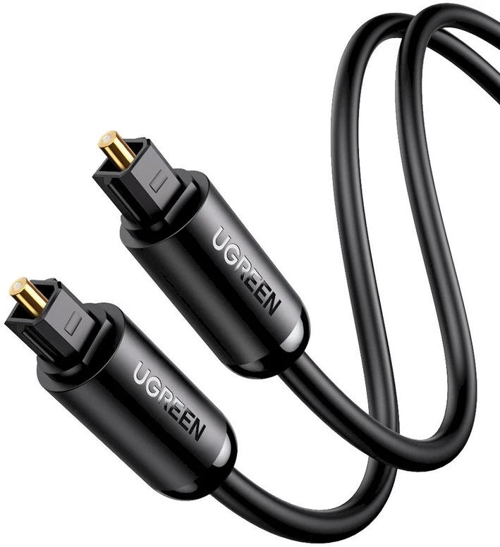 UGREEN AV122 Toslink garso optinis kabelis, 2 m, Juodas