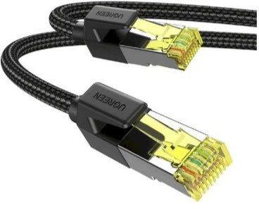 UGREEN NW150 pintas tinklo kabelis, Ethernet RJ45, 7 kat., F / FTP, 2 m (juodas)