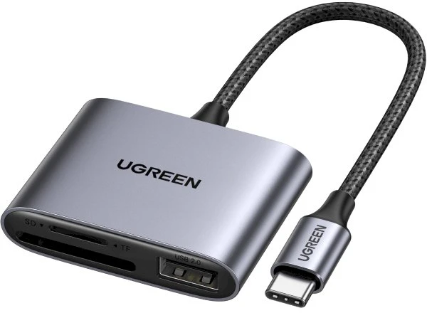 USB-C kortelių/USB skaitytuvas UGREEN CM387