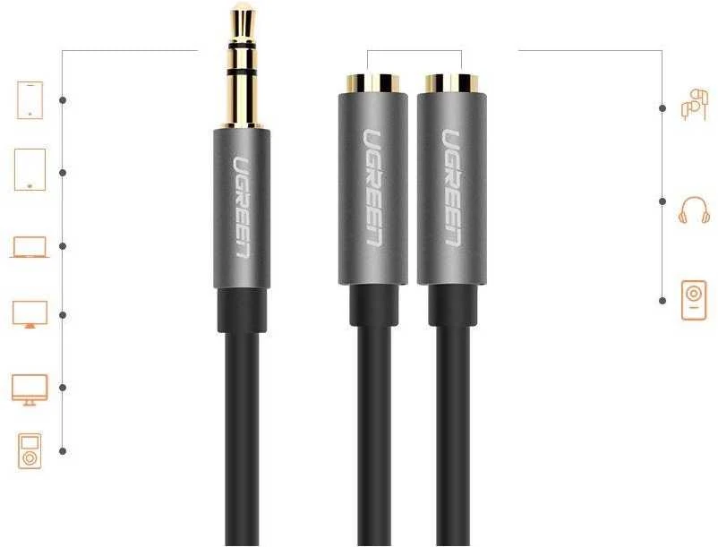 UGREEN AUX garso skirstytuvas 3.5mm 0.2m