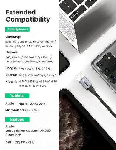 Samsung Ugreen USB-C garso adapteris 3.5mm AUX lizdas