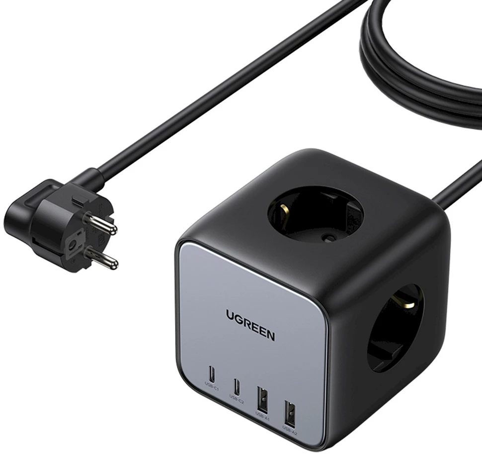 Pakrovėjas UGREEN CD268, 65 W, 1.8 m/ kubas EU  (juodas)