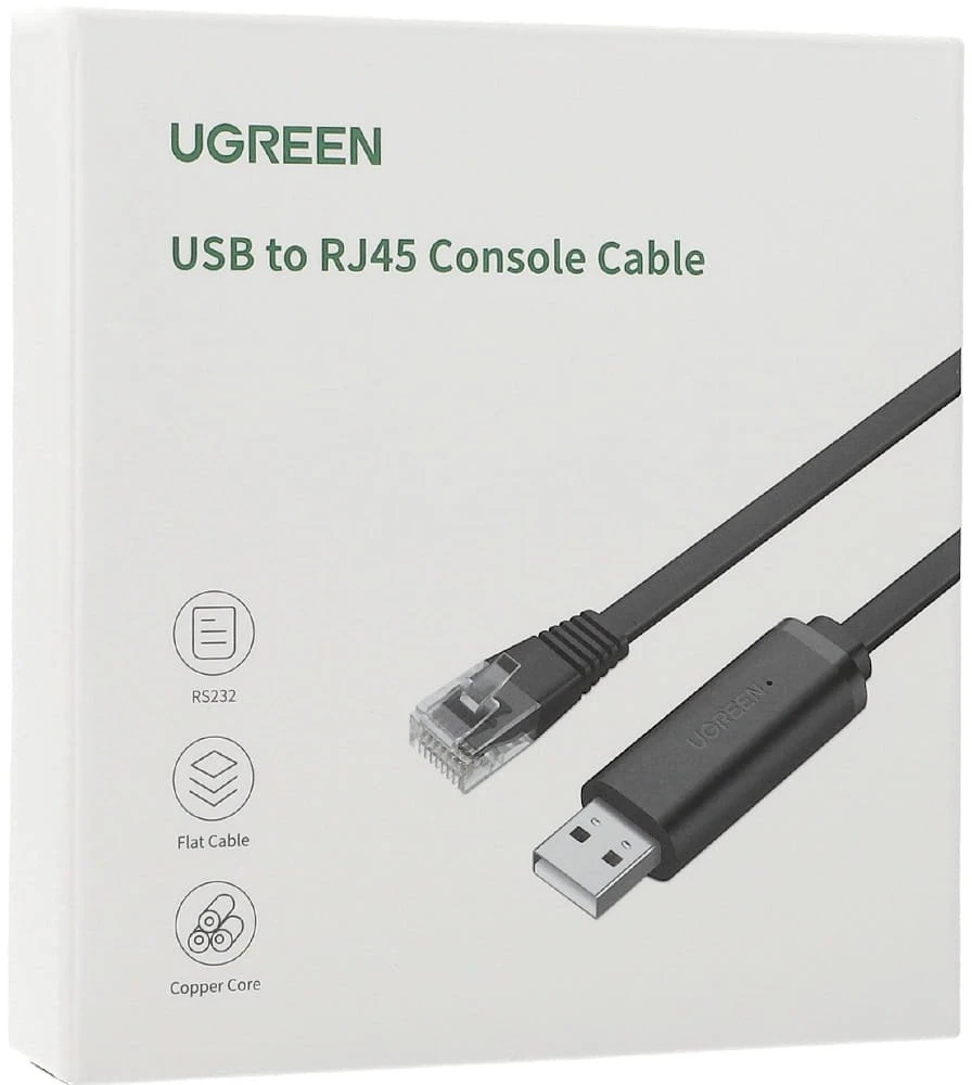 Ugreen Kabelis konsolowy USB do RJ45 Ugreen CM204, 3m (juoda)
