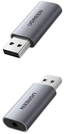 UGREEN CM383 USB į mini lizdo 3.5 mm garso adapterį