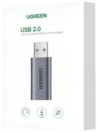 UGREEN CM383 USB į mini lizdo 3.5 mm garso adapterį