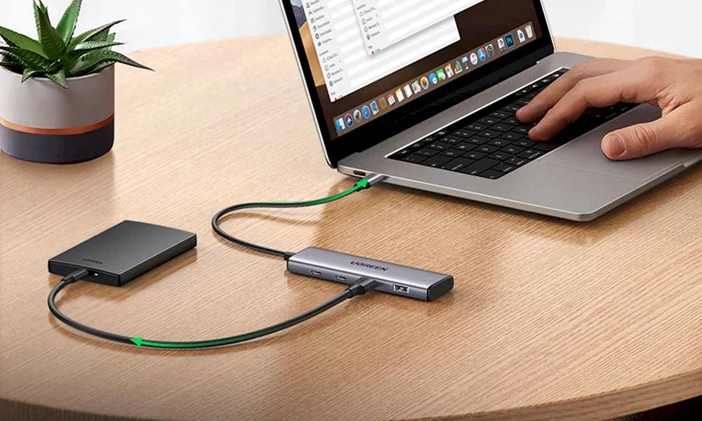 Adapteris HUB UGREEN CM473 USB-C su 2x USB-A, 2x USB-C
