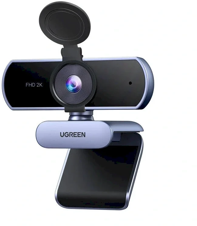 Ugreen Internetinė USB kamera FHD 2K@30FPS su triukšmą slopinančiu mikrofonu, privatumo dangteliu