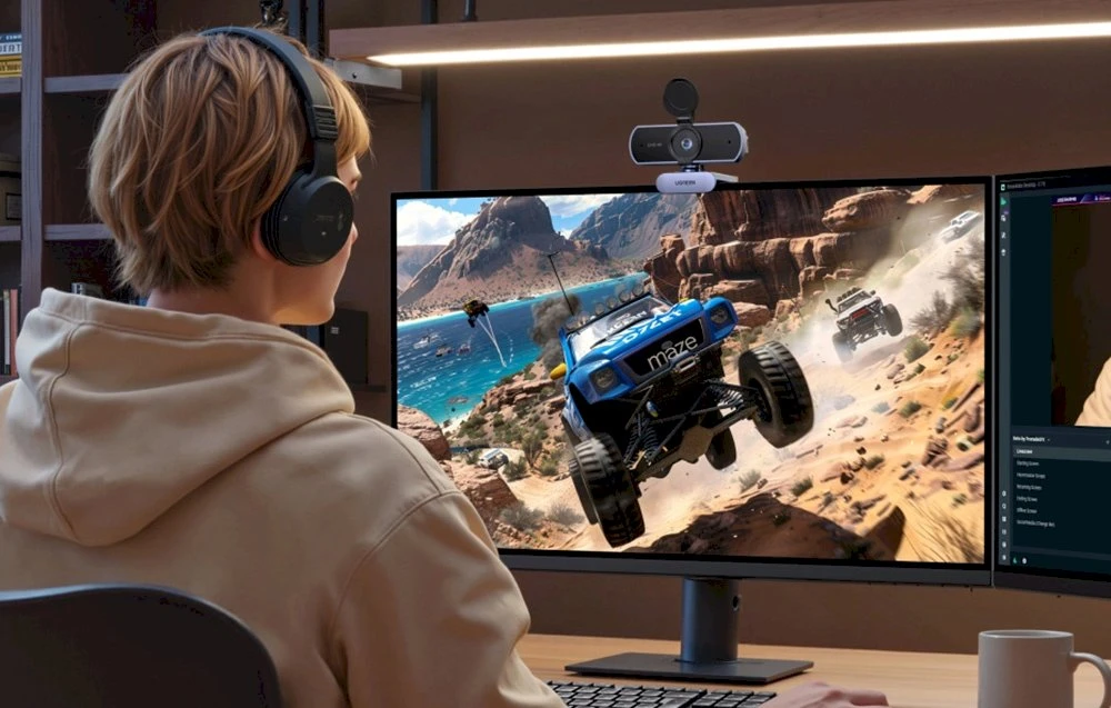 UGREEN 4K internetinė kamera su automatiniu fokusavimu ir dviem mikrofonais 65381