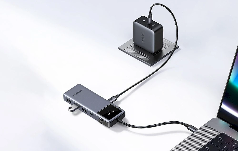 HUB USB Ugreen UGREEN CM889 6 viename USB-C į HDMI, 4K 3x USB, PD 100W