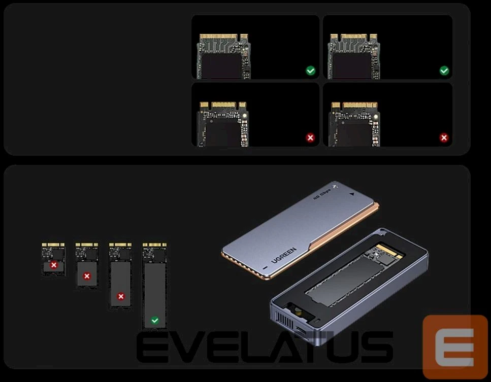 Ugreen M.2 NVMe SSD enclosure D703 USB4 Pilkas