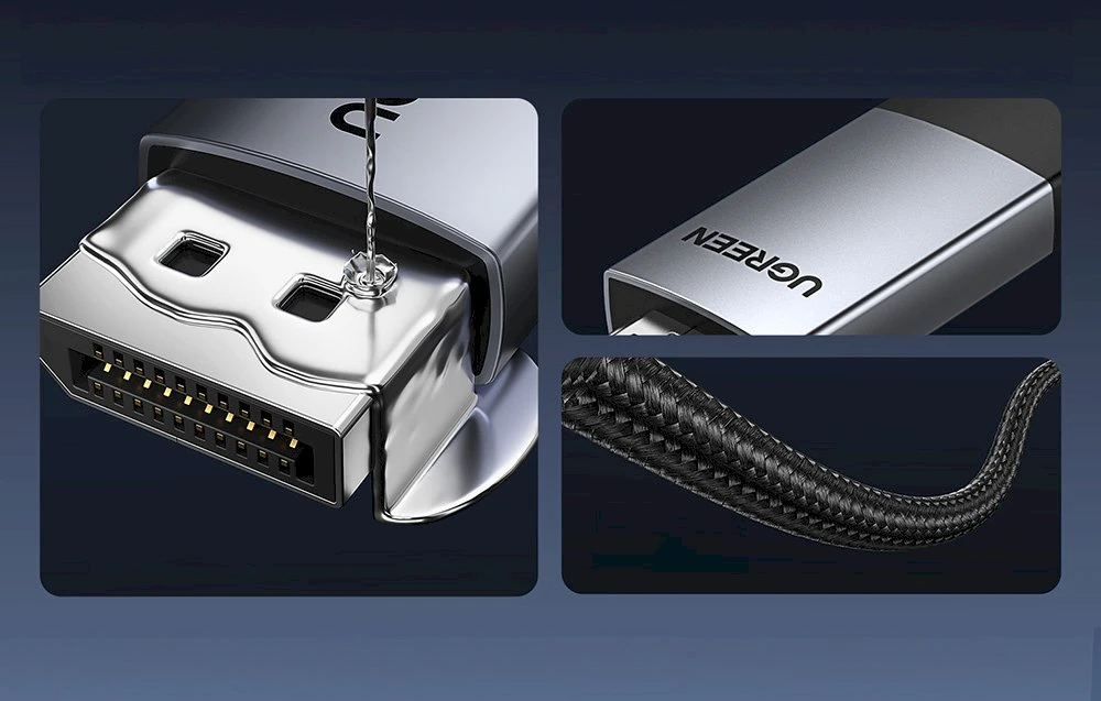 Ugreen DP119 15774 DisplayPort / HDMI 4K 60Hz laidas 2m - pilka