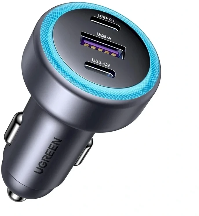 Ugreen EC307, USB + 2X USB-C, 30W (juoda)