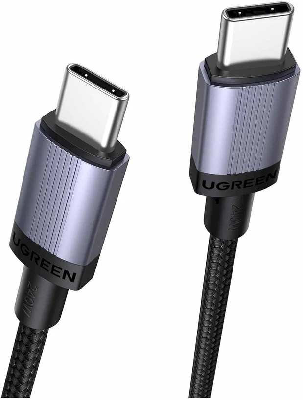 USB-C į USB-C Ugreen L532, Power Delivery (PD) 240W, 480Mbps, 3m (pilka)