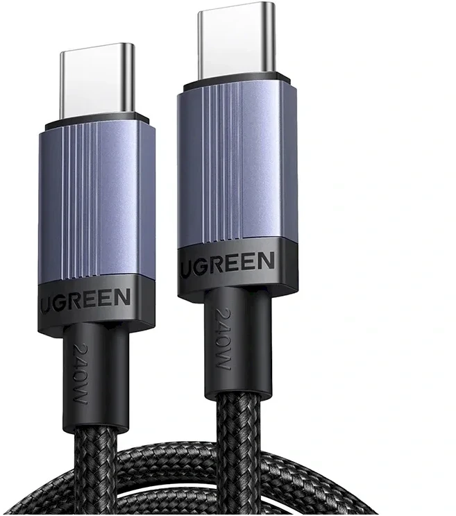USB-C į USB-C Ugreen L532, Power Delivery (PD) 240W, 480Mbps, 3m (pilka)