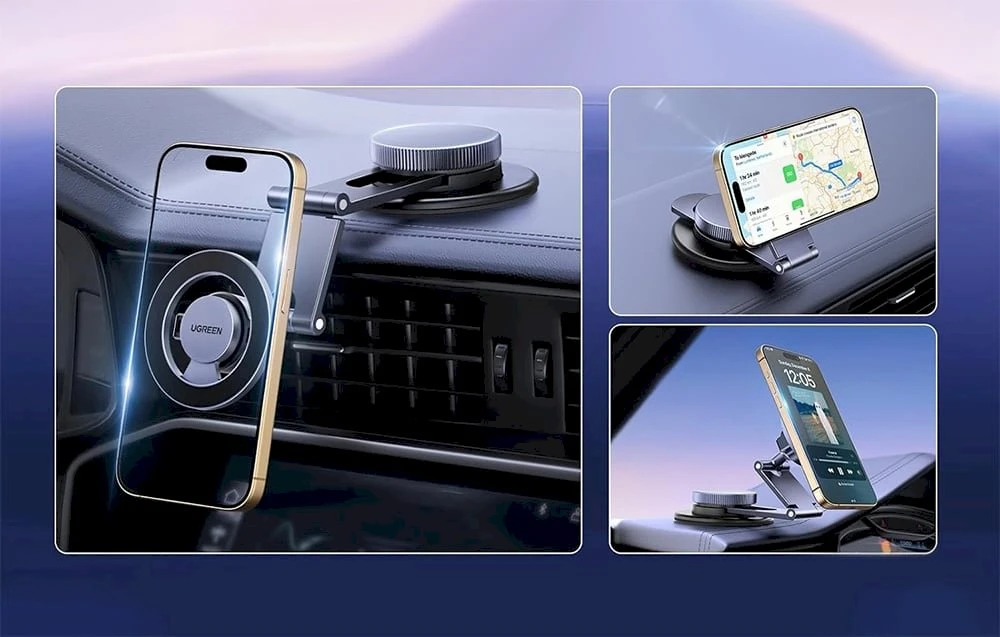 Magnetinis automobilio laikiklis UGREEN LP865 prietaisų skydeliui (juodas)